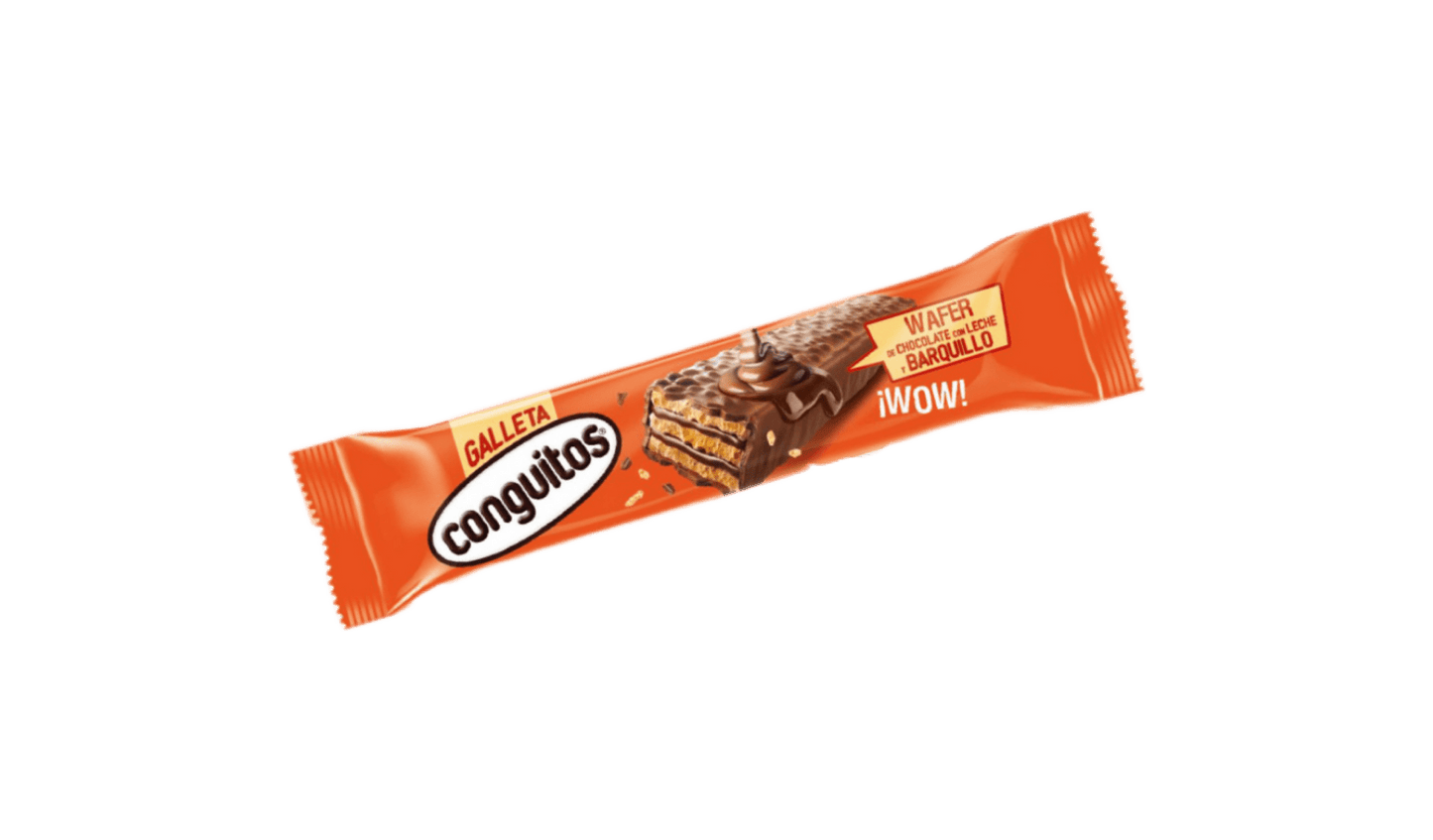 Conguitos Wafer 35g - Barquillo Crujiente Relleno de Crema de Cacahuete - LA TIENDA DE CHUCHES