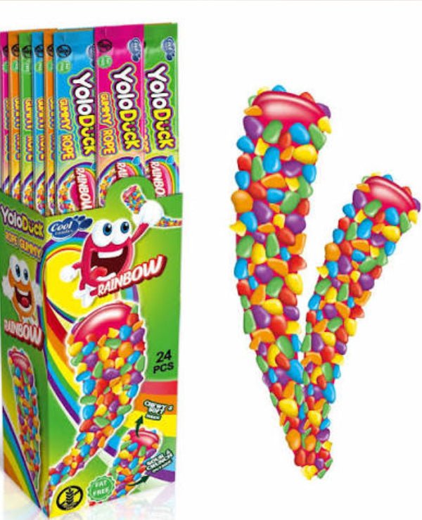 Gummy Rope Rainbow YoloDuck - Tira de Gominola Crujiente (26g) - LA TIENDA DE CHUCHES