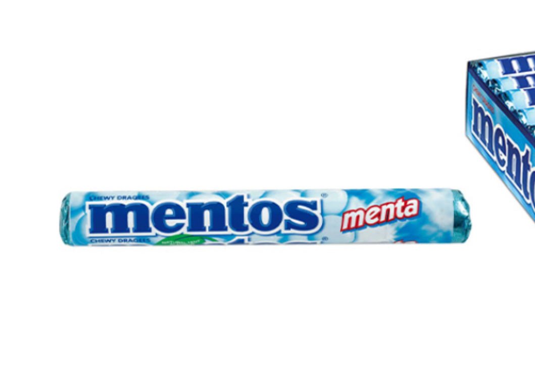 Mentos Menta 38g - Caramelos Masticables Refrescantes - LA TIENDA DE CHUCHES