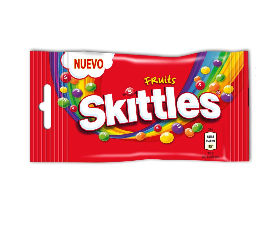 Skittles Fruits 38g - Caramelos Masticables de Frutas Originales - LA TIENDA DE CHUCHES