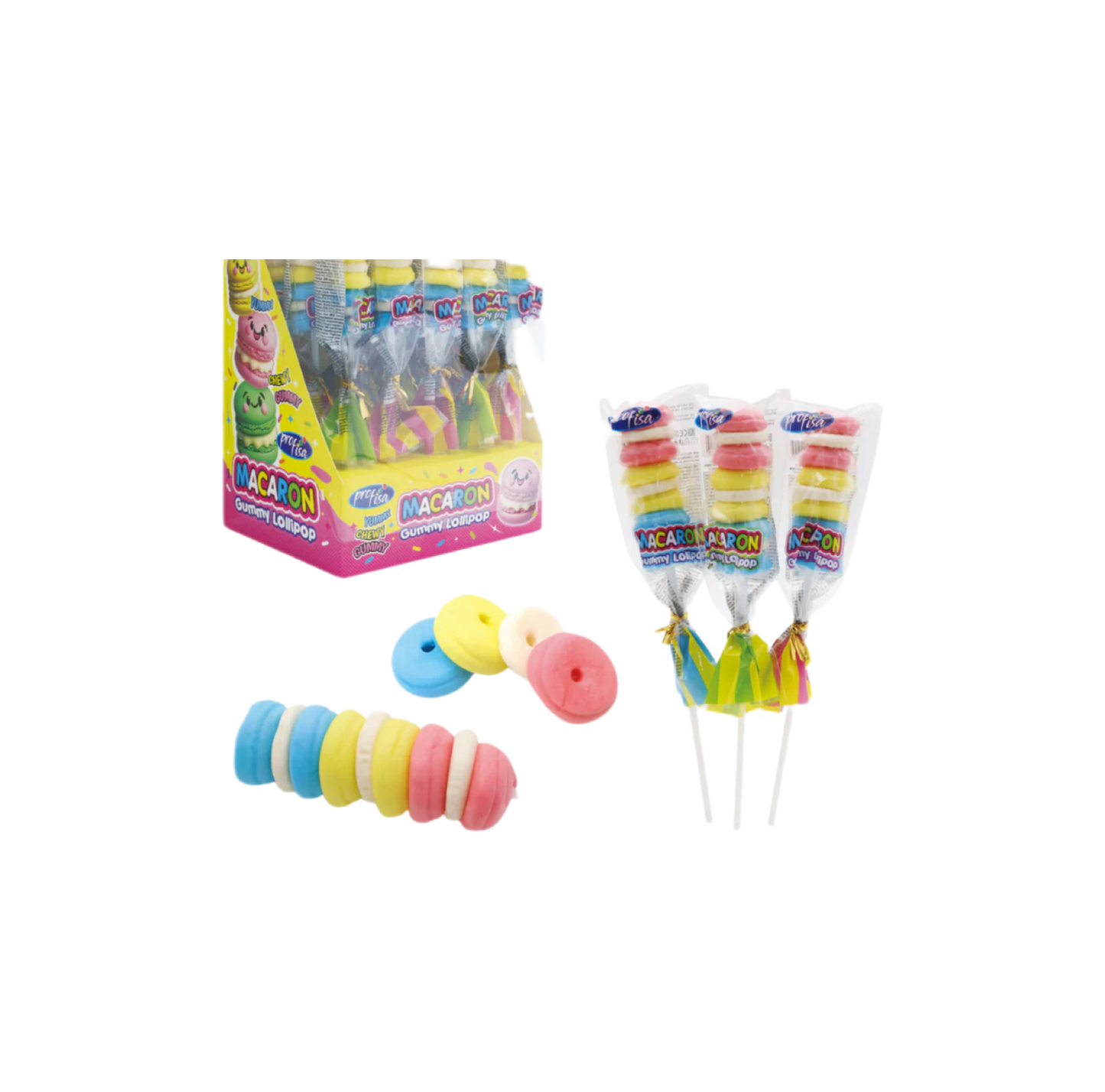 🍡 Brocheta de Macarons de Gominola: El Capricho más Chic - LA TIENDA DE CHUCHES