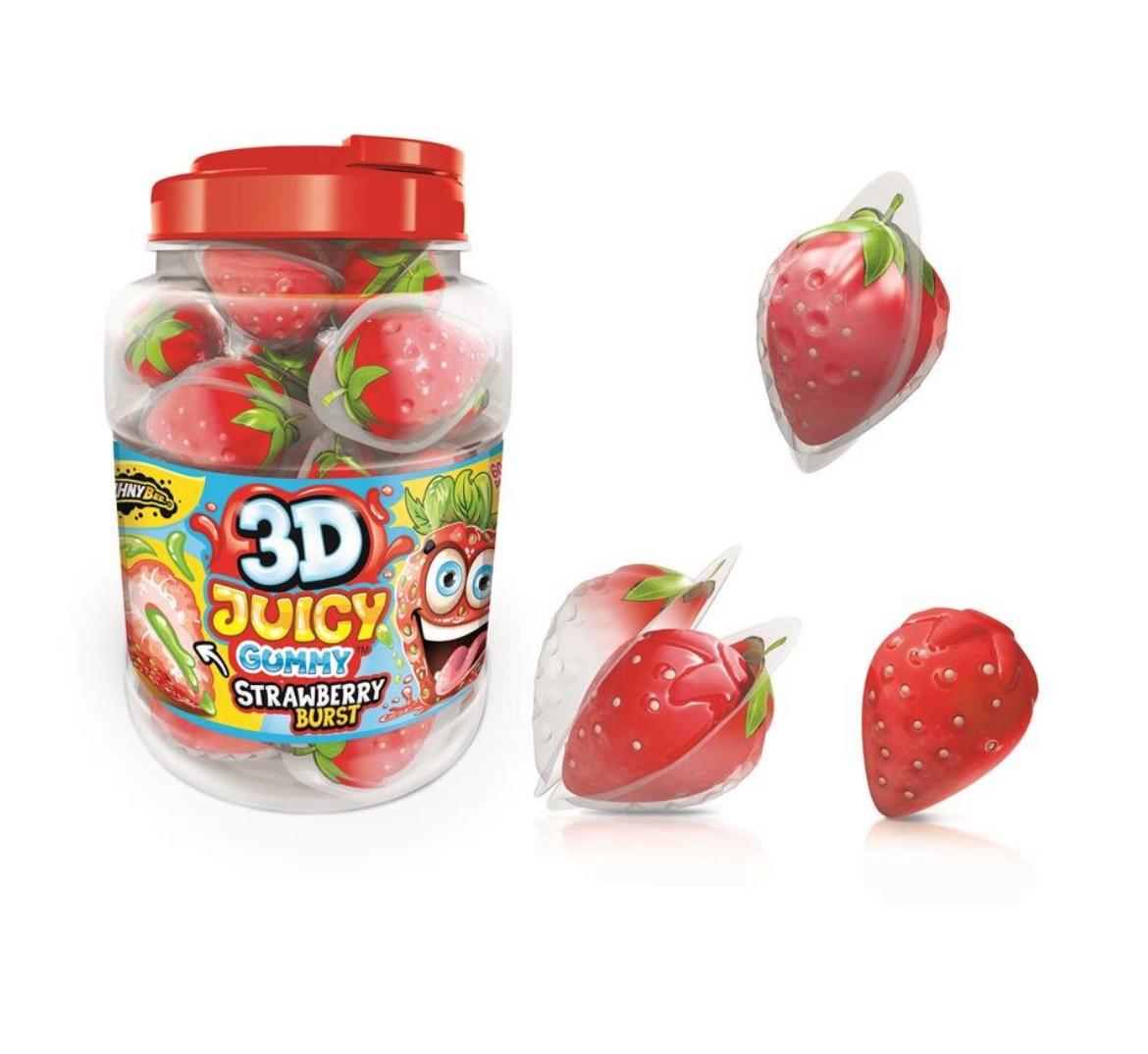 Fresa 3D Unidad – Gominola Realista con Centro Líquido - LA TIENDA DE CHUCHES