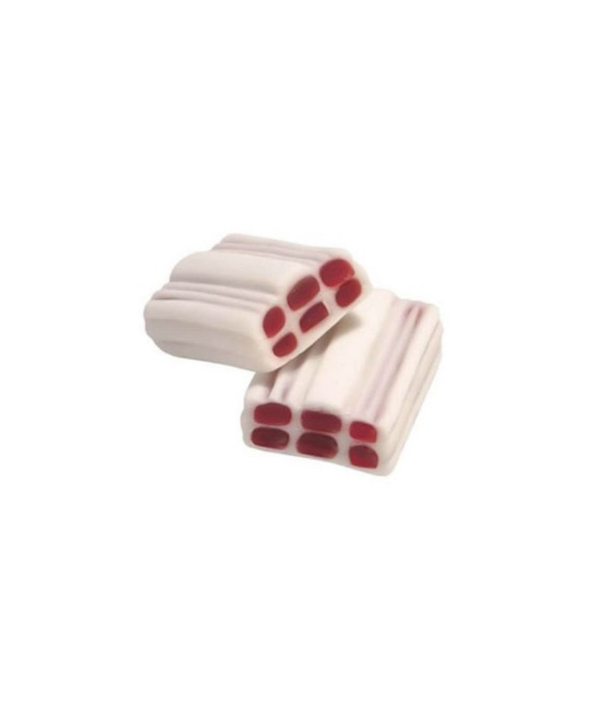 Ladrillos de Nata Rellenos de Fresa 100g - Regaliz Brillo Bicolor - LA TIENDA DE CHUCHES