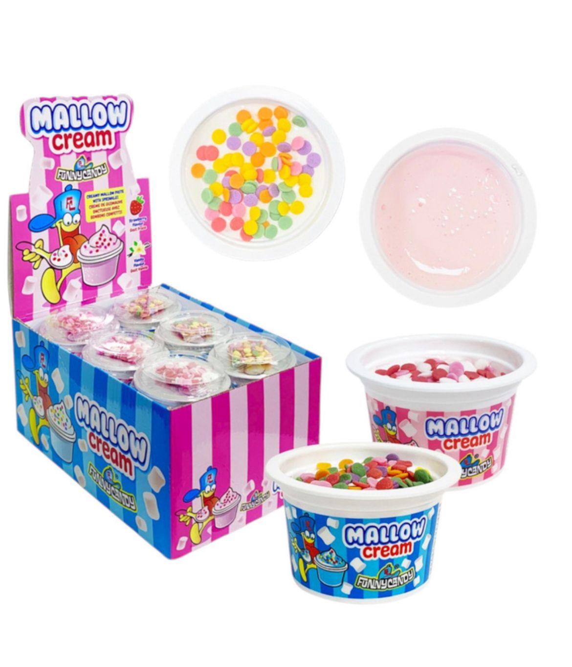 Mallow Cream — Crema de Nube con Confeti Decorativo Unidad - LA TIENDA DE CHUCHES