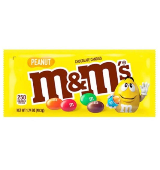 M&M's Peanut 45g - Grageas de Chocolate con Leche y Cacahuete Tostado - LA TIENDA DE CHUCHES