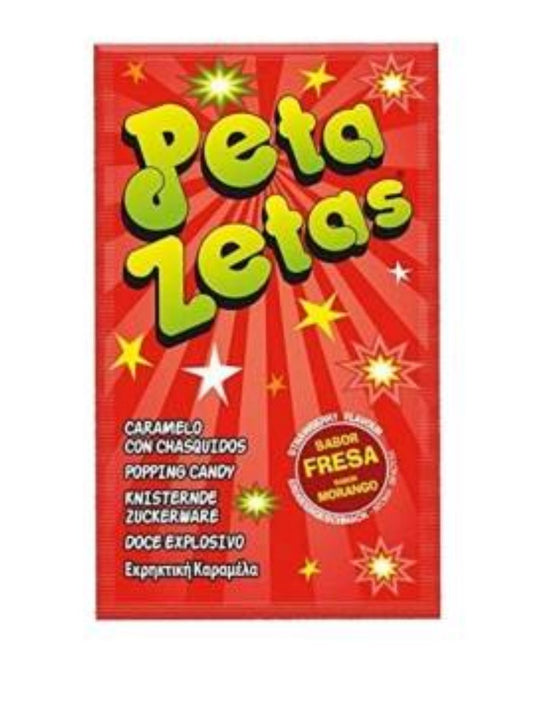 Peta Zetas Fresa — Caramelo Explosivo en Polvo Sabor Fresa Unidad - LA TIENDA DE CHUCHES