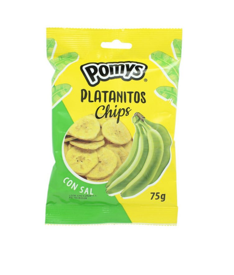 Platanitos Pomys 75g - Snacks de Plátano Crujiente (Sal, Dulce, Picante y Ajo) - LA TIENDA DE CHUCHES