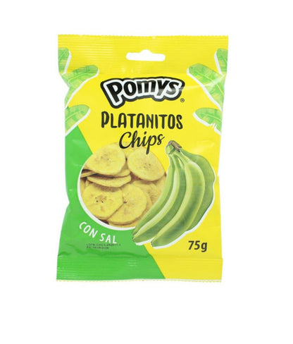 Platanitos Pomys 75g - Snacks de Plátano Crujiente (Sal, Dulce, Picante y Ajo) - LA TIENDA DE CHUCHES