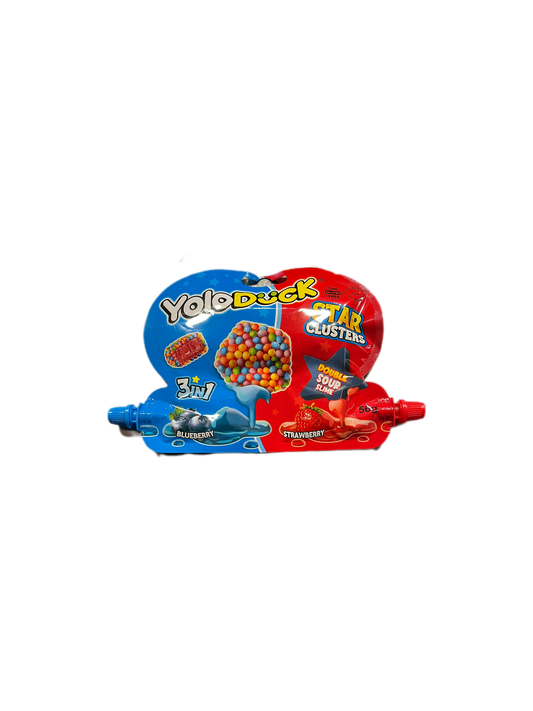 Yoloduck Star Clusters – Estrellas de Gominola Ácidas con 2 Salsas - LA TIENDA DE CHUCHES