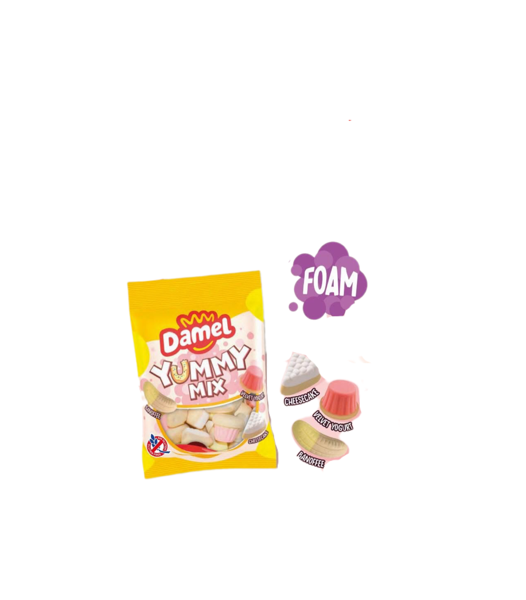Yummy Mix Damel – Chuches Foam 3 Sabores 80 g - LA TIENDA DE CHUCHES
